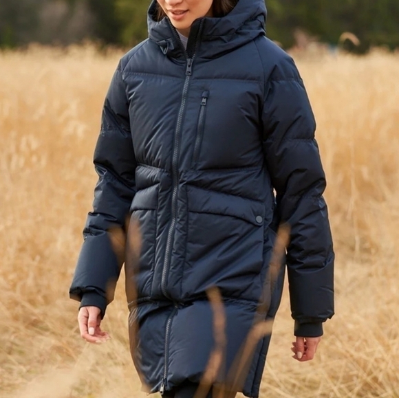 Mondetta Outdoor Project Mid Length Puffer Jacket Navy - Picture 6 of 16